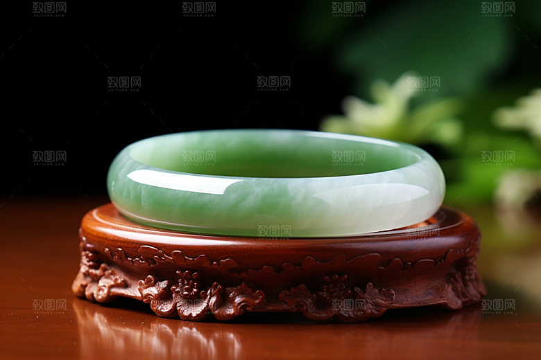 玉石翡翠玉器艺术品摄影图