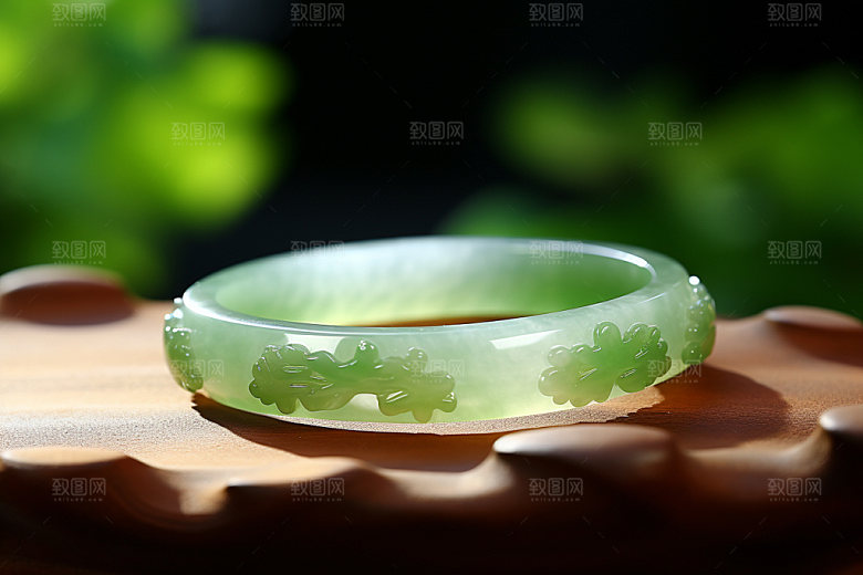 玉石翡翠贵重物品首饰摄影图