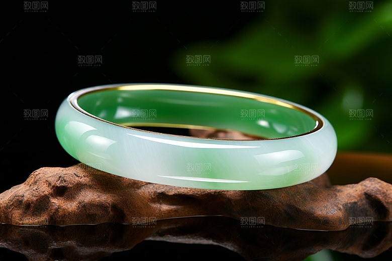 玉石翡翠艺术品高清摄影图