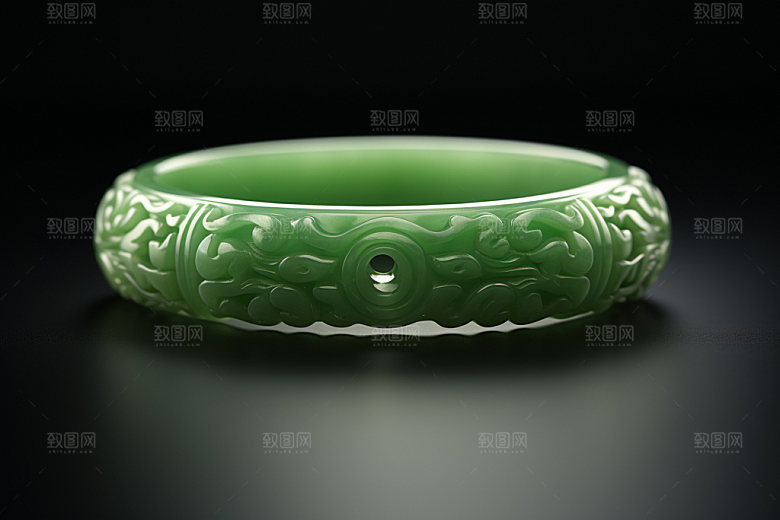 玉石翡翠首饰贵重物品摄影图