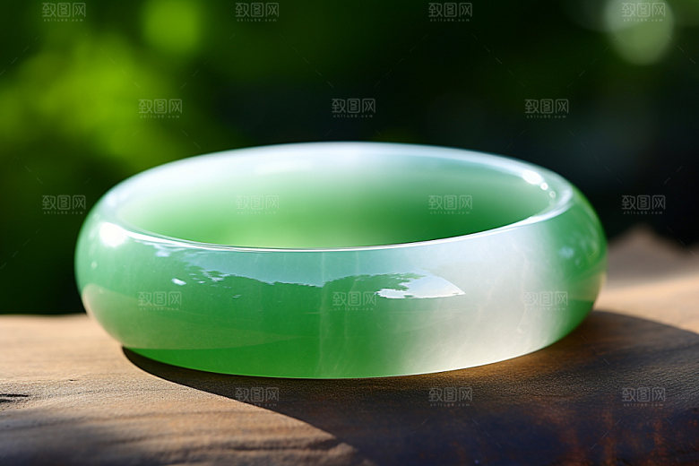 玉石翡翠精美艺术品摄影图