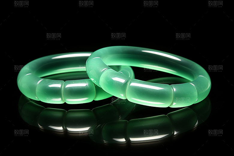 玉石翡翠贵重物品精美摄影图