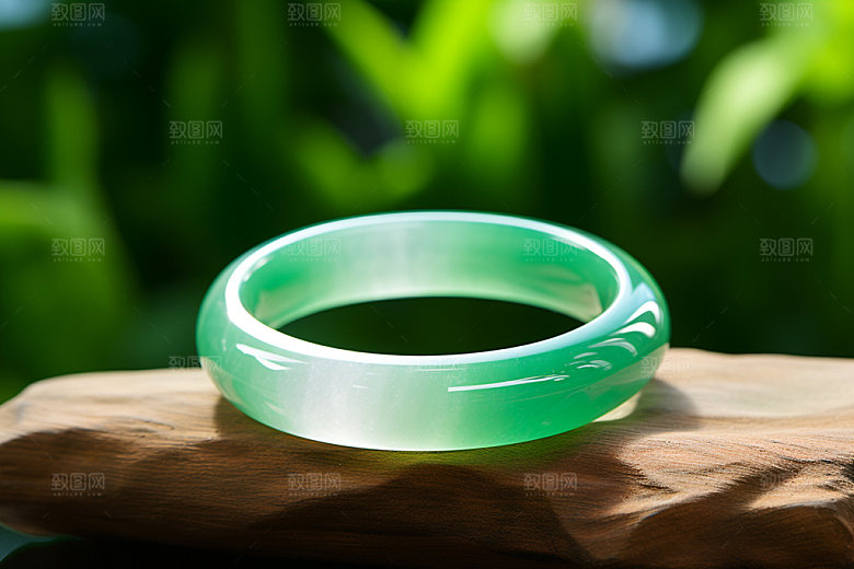 玉石翡翠精美高贵摄影图