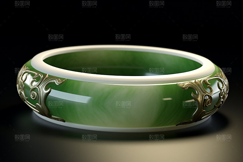 玉石翡翠贵重物品玉器摄影图