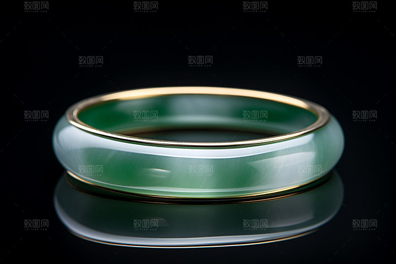 玉石翡翠首饰贵重物品摄影图