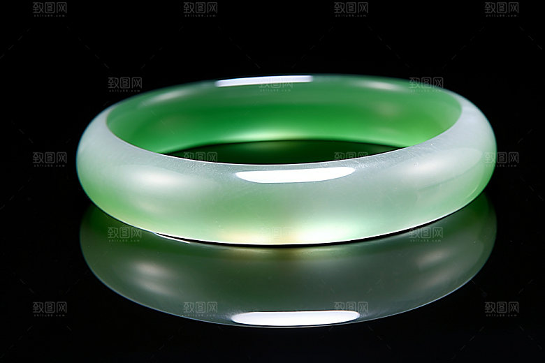 玉石翡翠首饰贵重物品摄影图