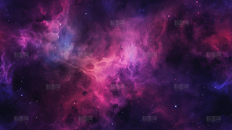 星云炫彩星空背景图