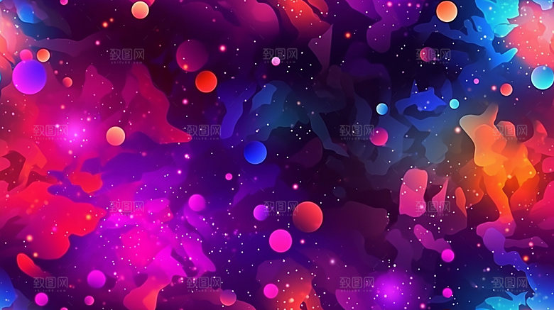 星云炫彩裂变背景图