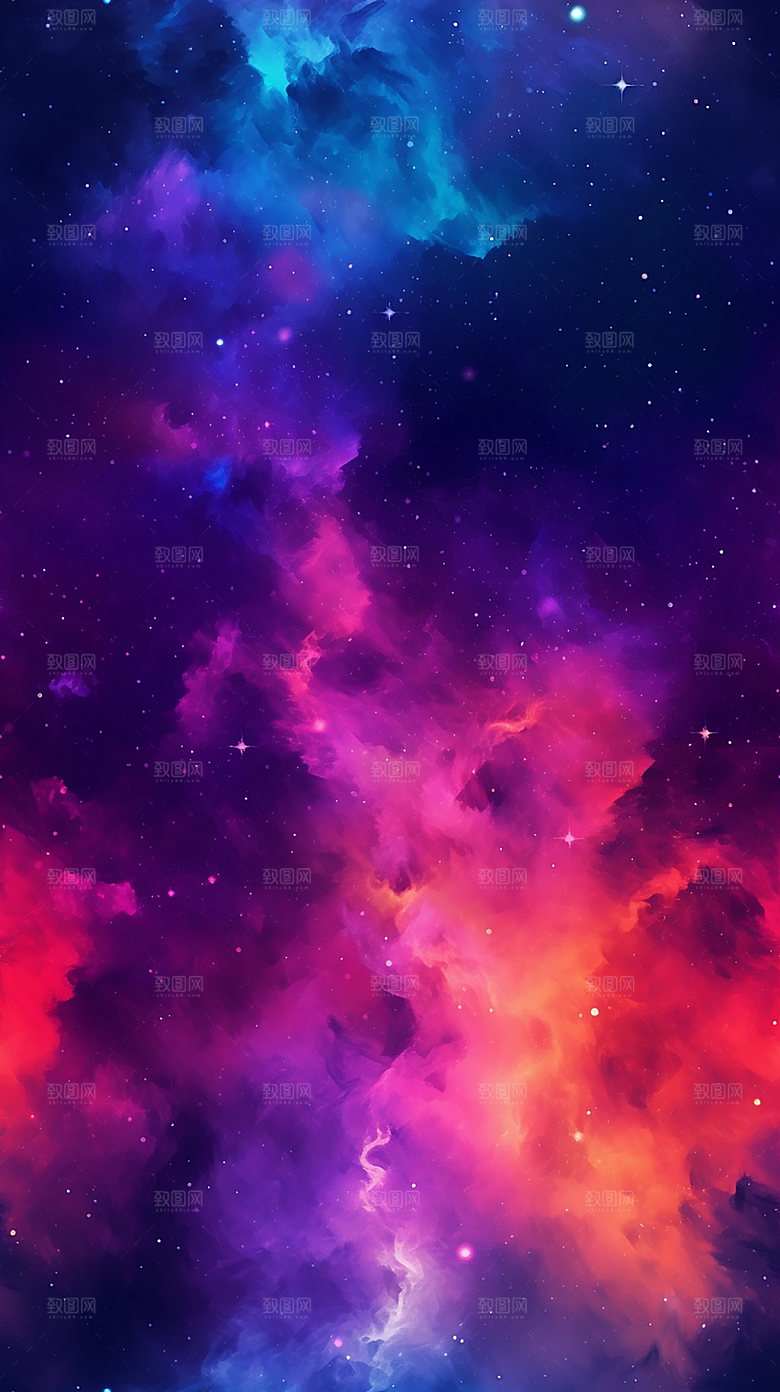 星云宇宙裂变背景图