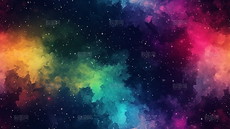 星云炫彩渐变背景图