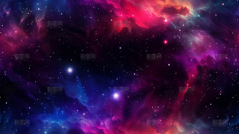 星云渐变宇宙背景图