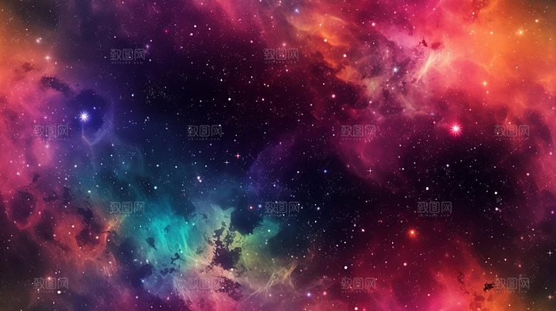 星云高清炫彩背景图