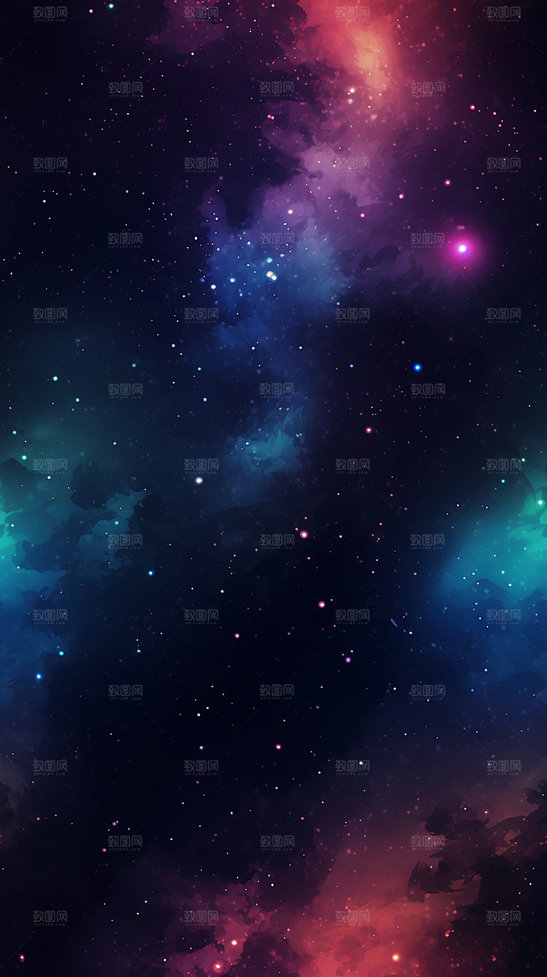 星云炫彩宇宙背景图