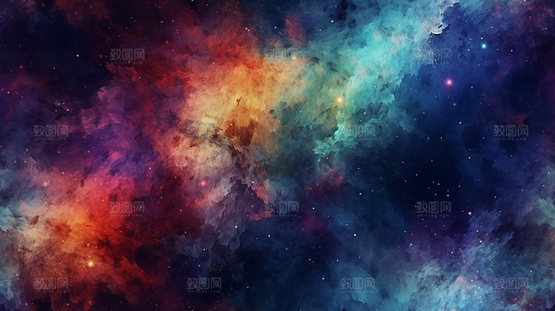 星云渐变星空背景图