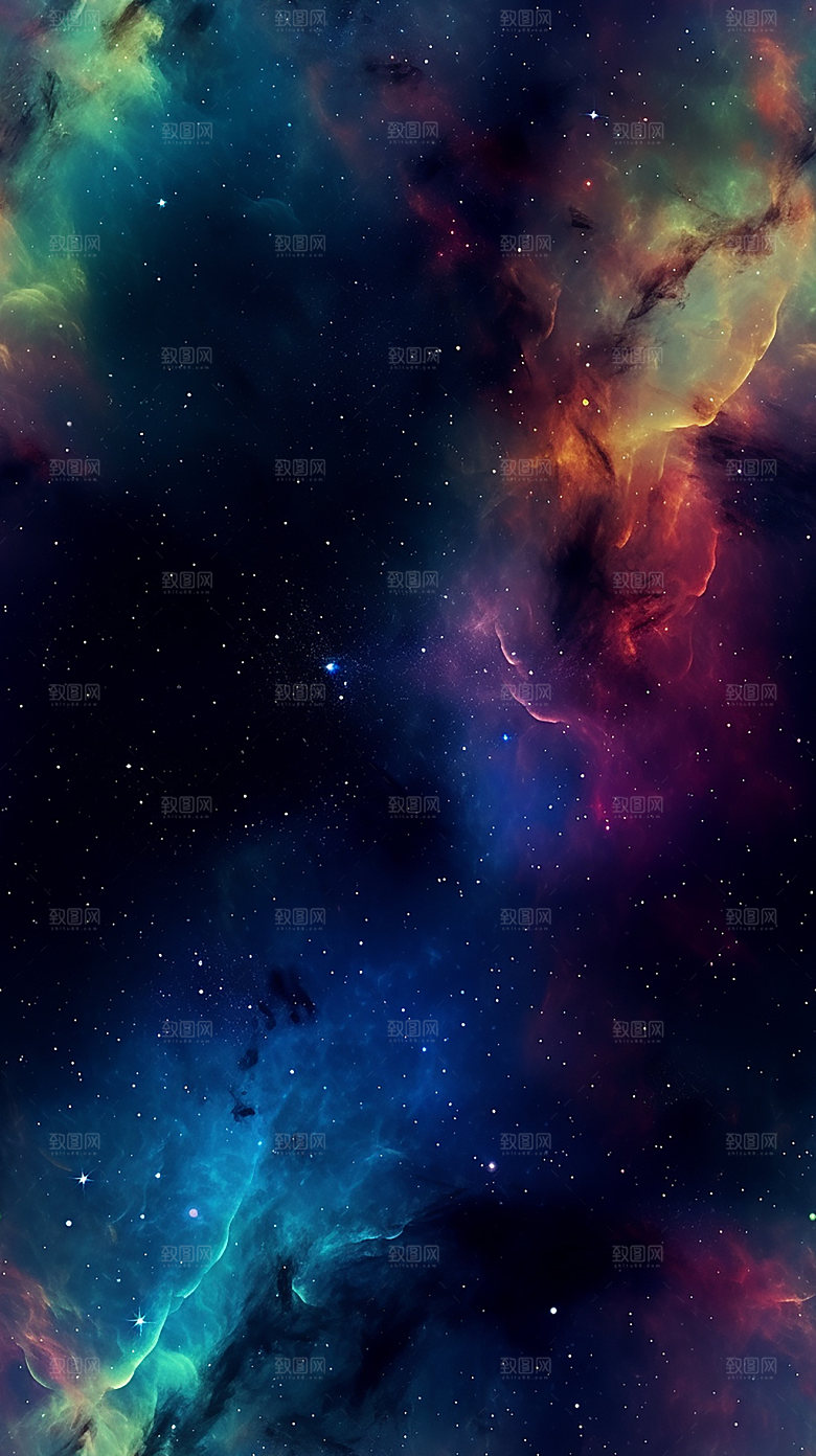 星云裂变炫彩背景图