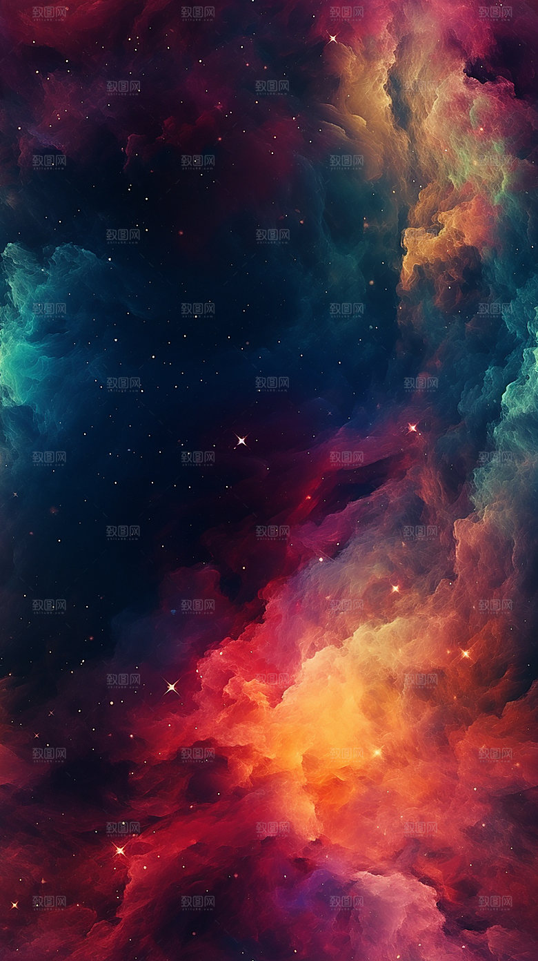 星云渐变炫彩背景图