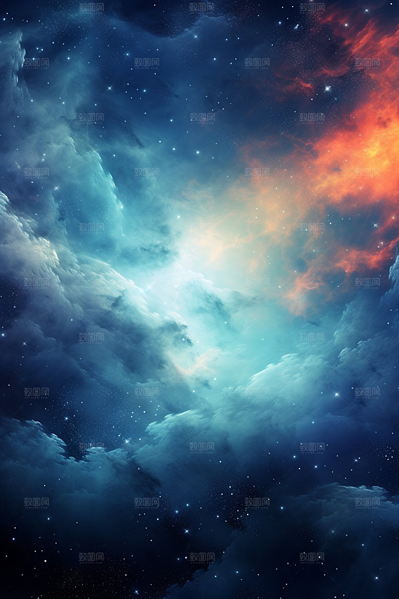 宇宙银河夜空背景图