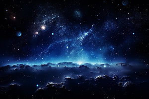 宇宙夜空星空背景图