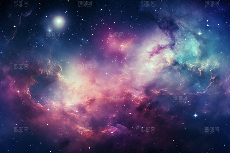 宇宙唯美银河背景图