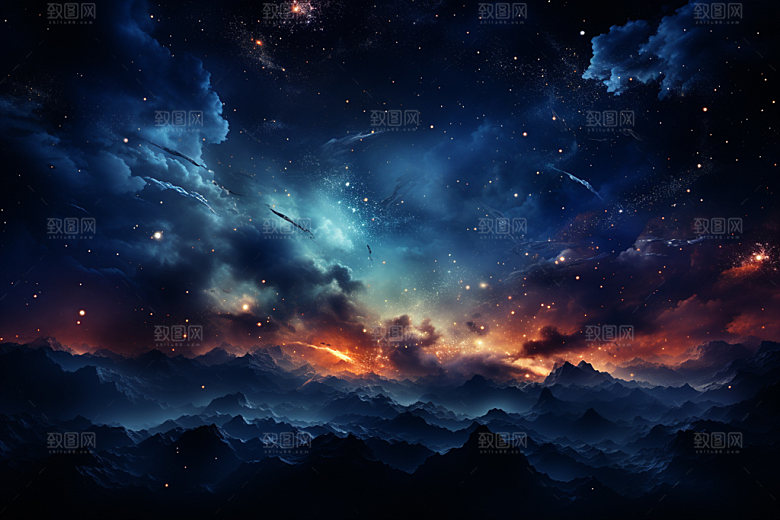 宇宙星空未来灿烂素材