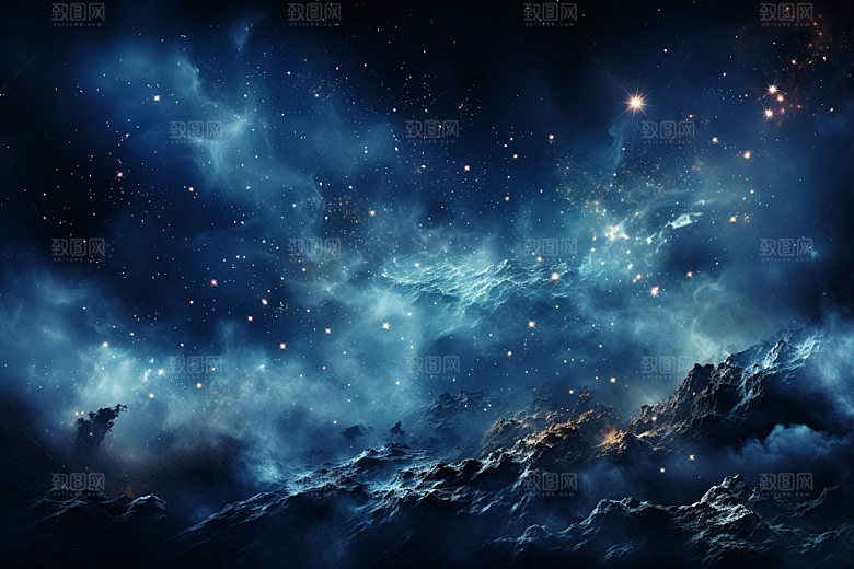 宇宙星空灿烂唯美素材