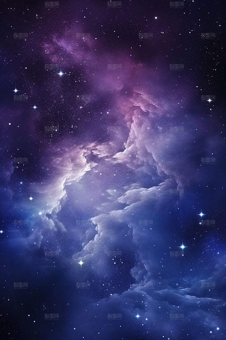 宇宙星空星云灿烂素材