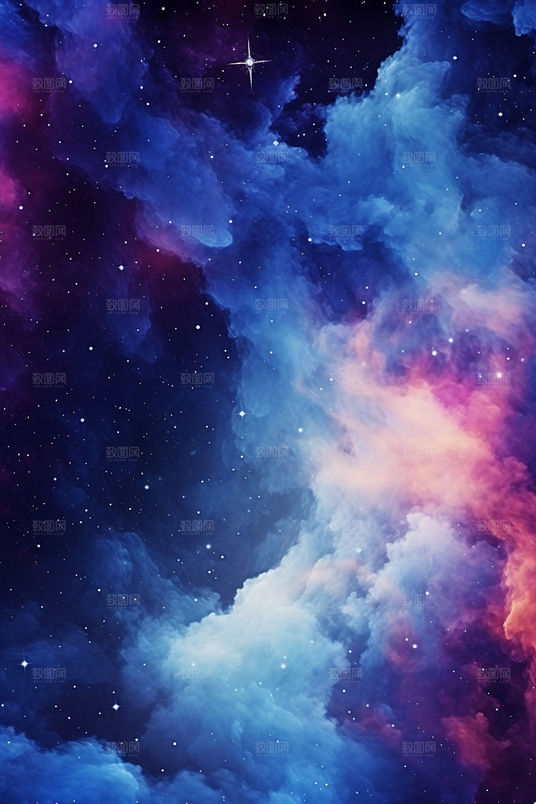 宇宙星空灿烂唯美素材