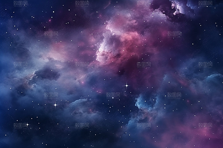 宇宙星空星云灿烂素材