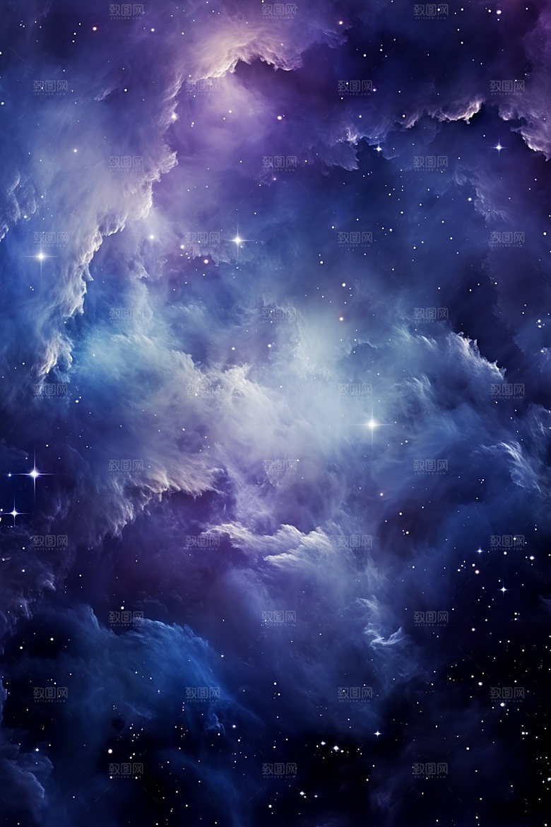 宇宙星空星云灿烂素材
