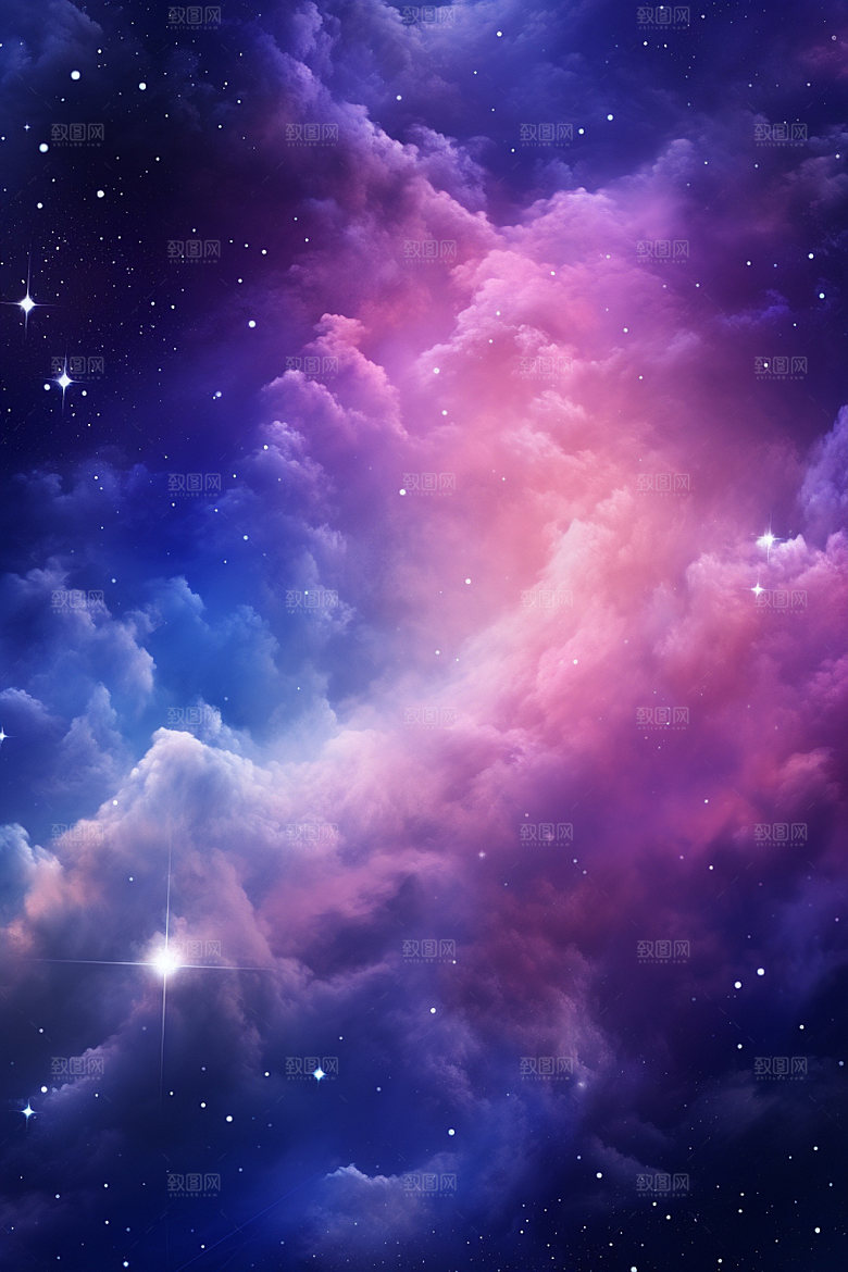 宇宙星空唯美夜空素材