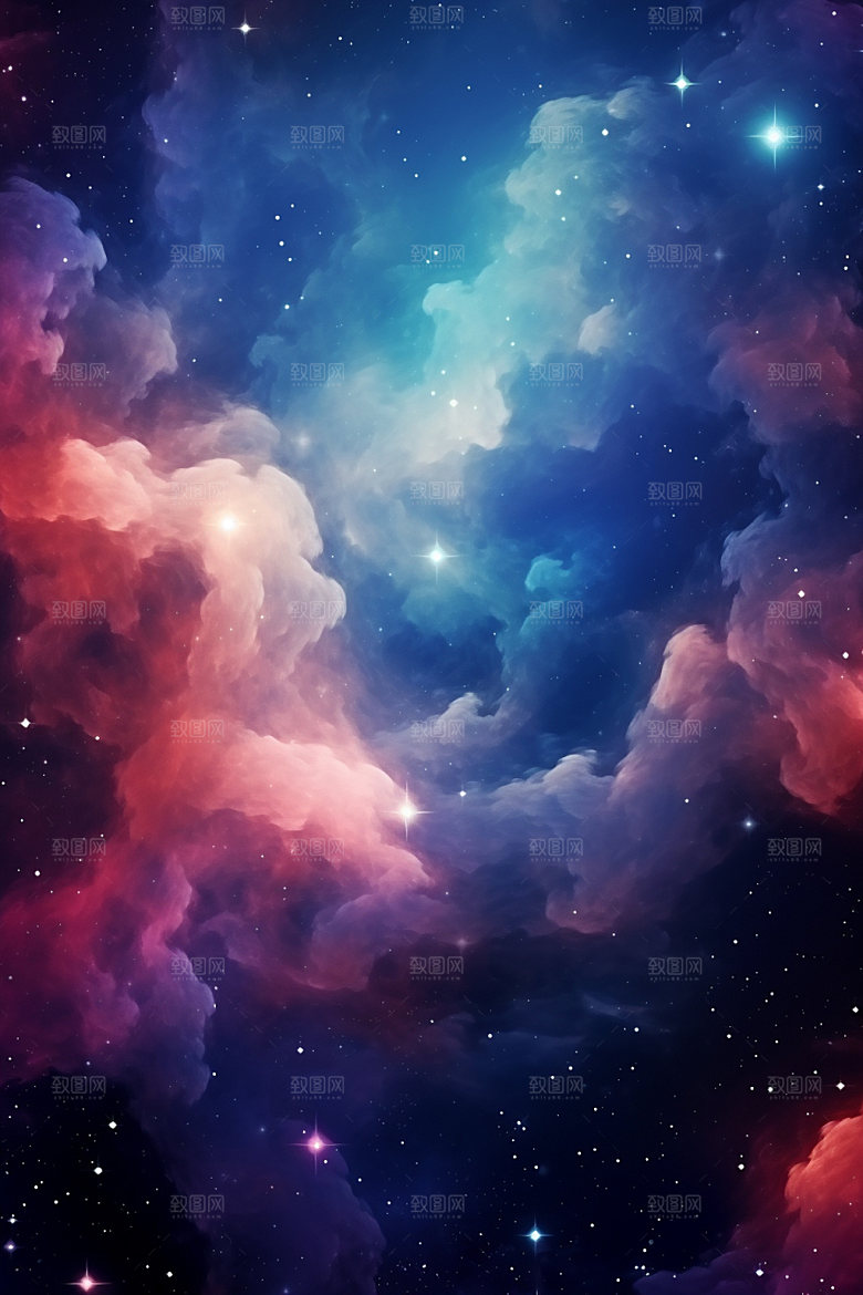宇宙星空唯美星云素材