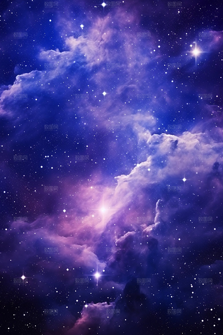 宇宙星空唯美夜空素材