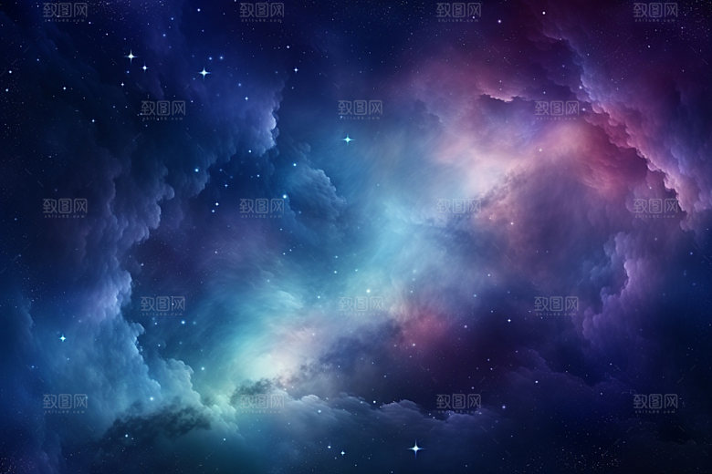 宇宙星空浪漫唯美素材