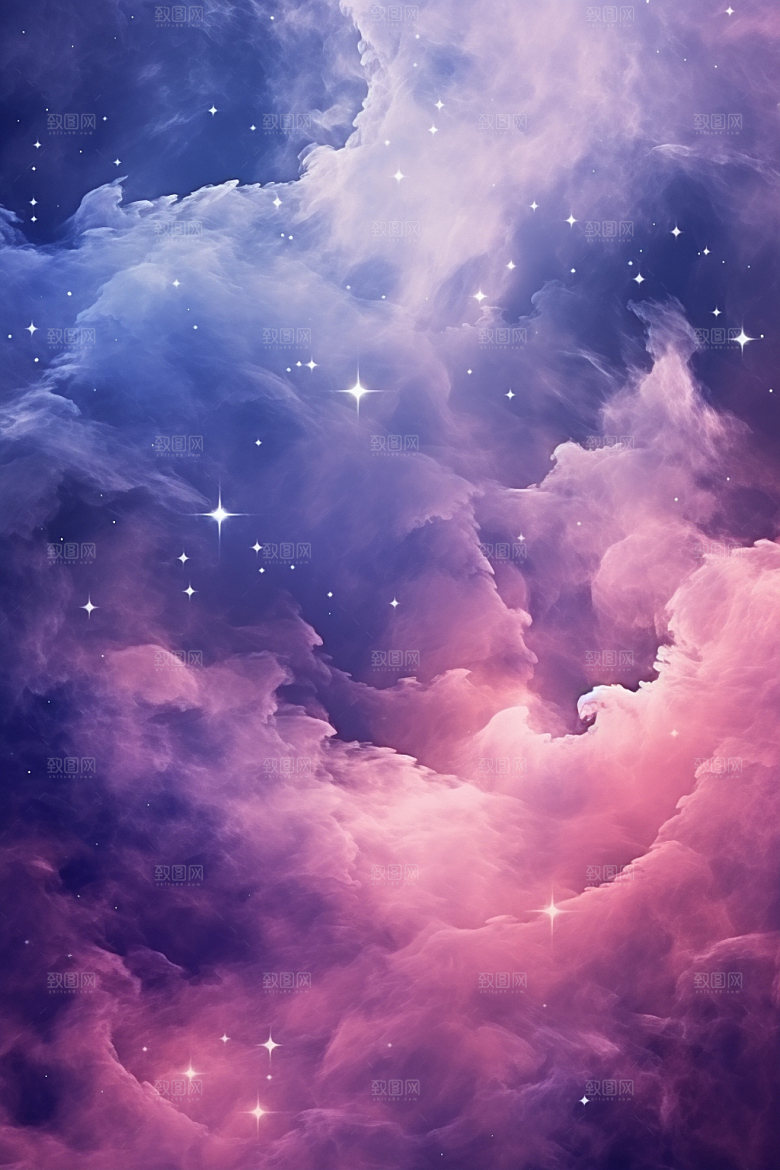宇宙星空灿烂唯美素材