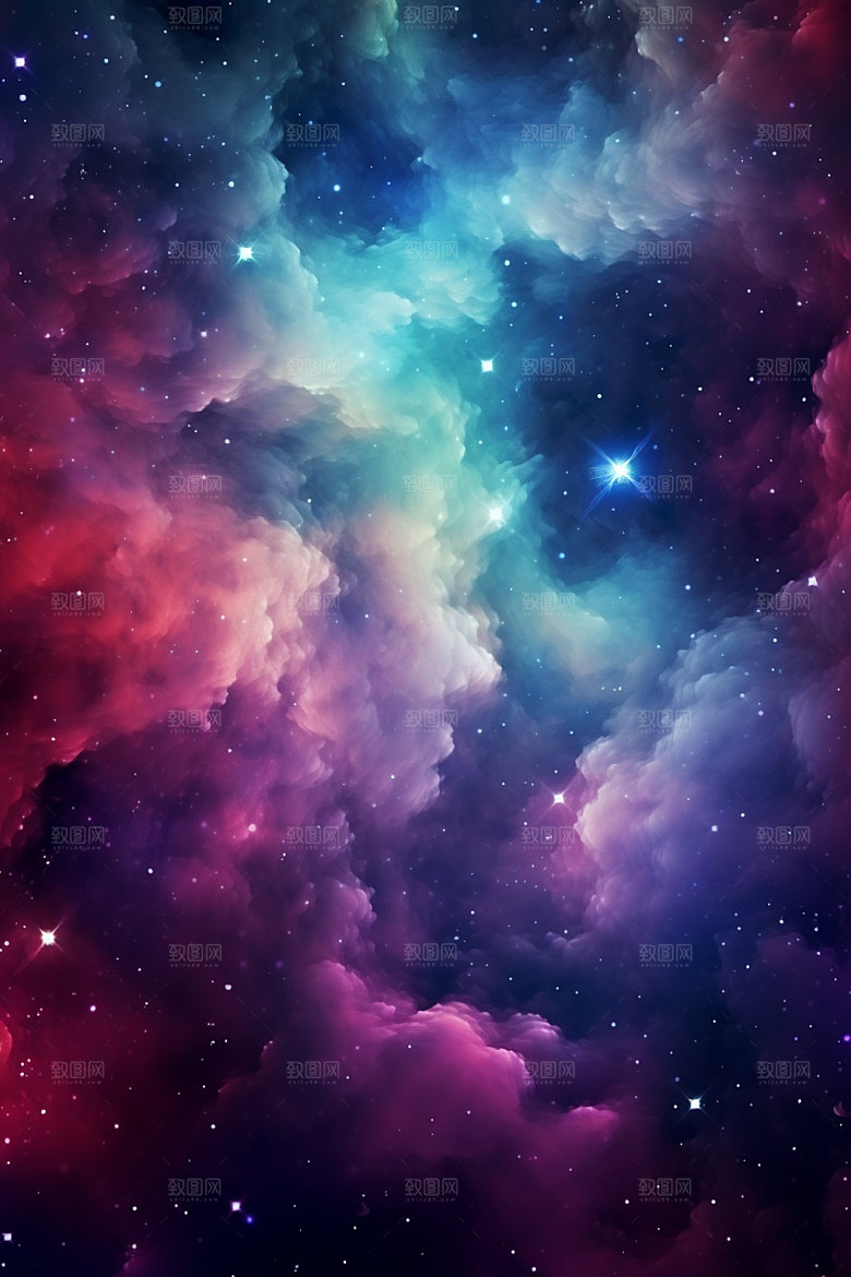 宇宙星空夜空唯美素材