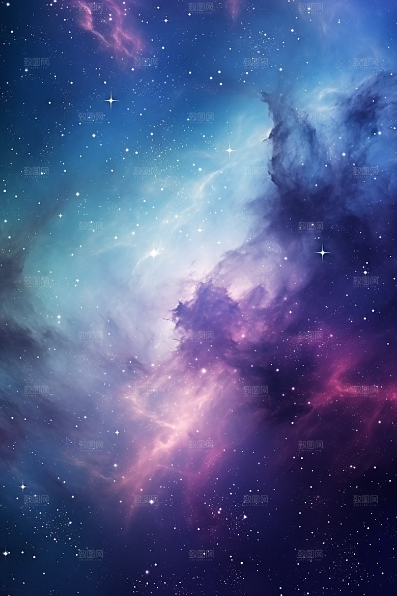 宇宙星空灿烂唯美素材