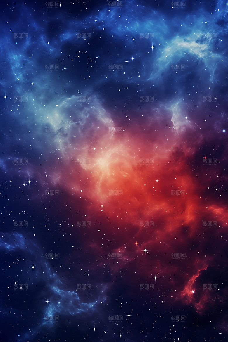 宇宙星空星云灿烂素材