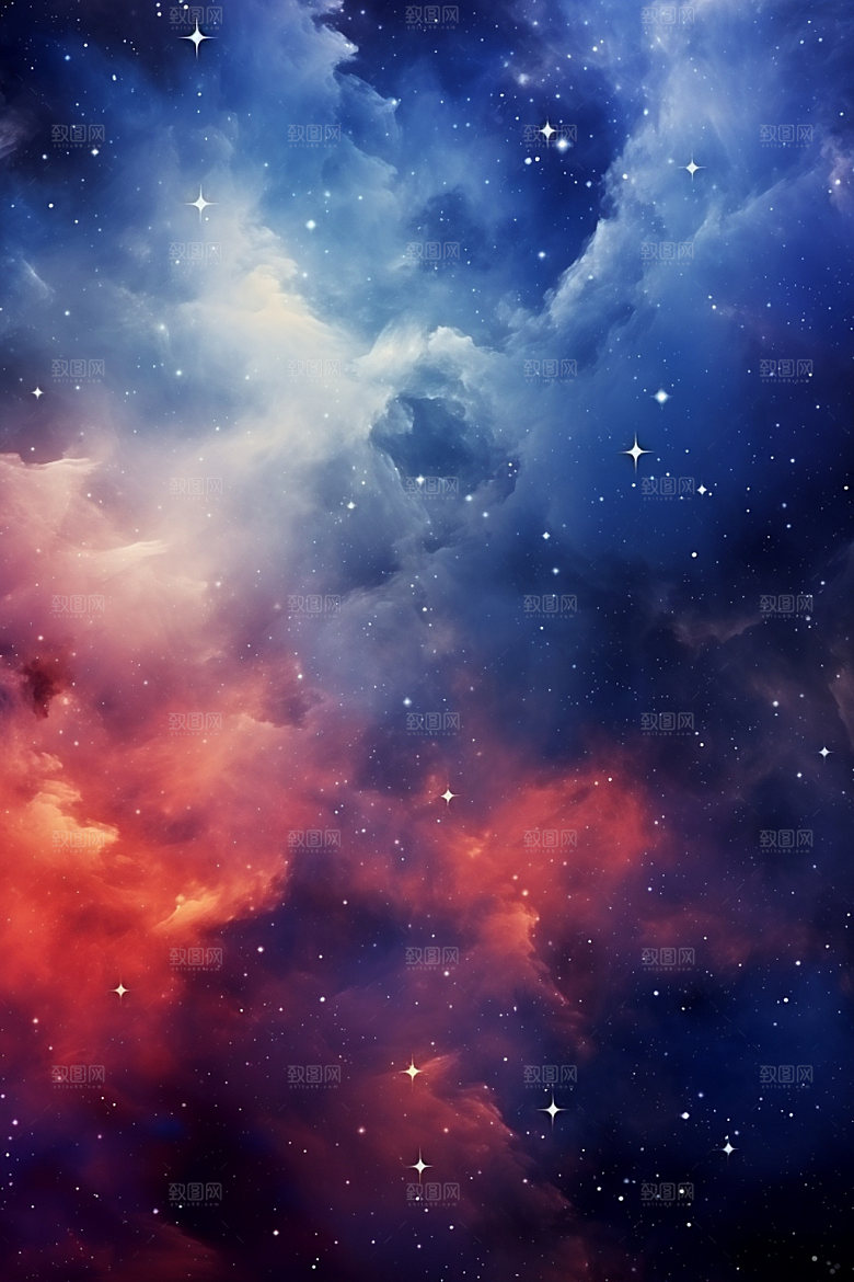 宇宙星空星云灿烂素材