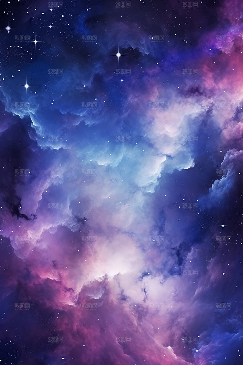 宇宙星空灿烂唯美素材