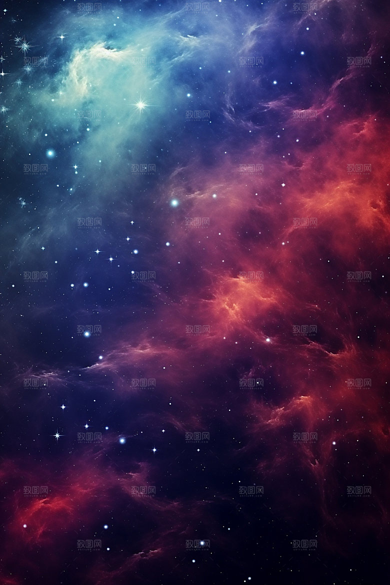 宇宙星空灿烂唯美素材
