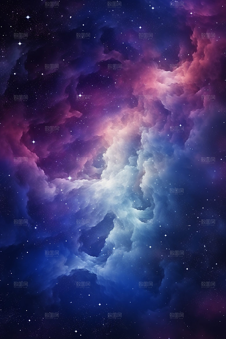 宇宙星空星云灿烂素材