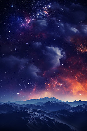 宇宙星空唯美天空素材