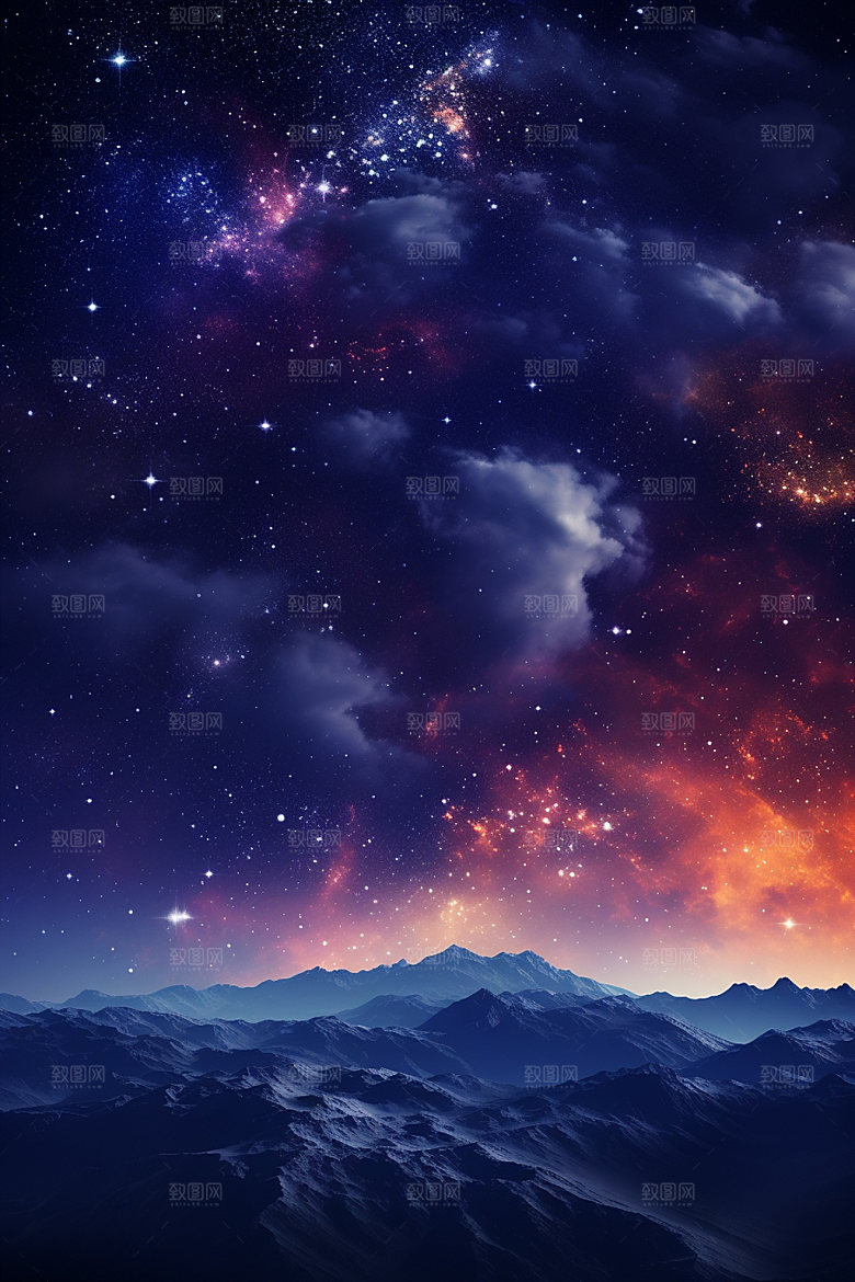 宇宙星空唯美天空素材