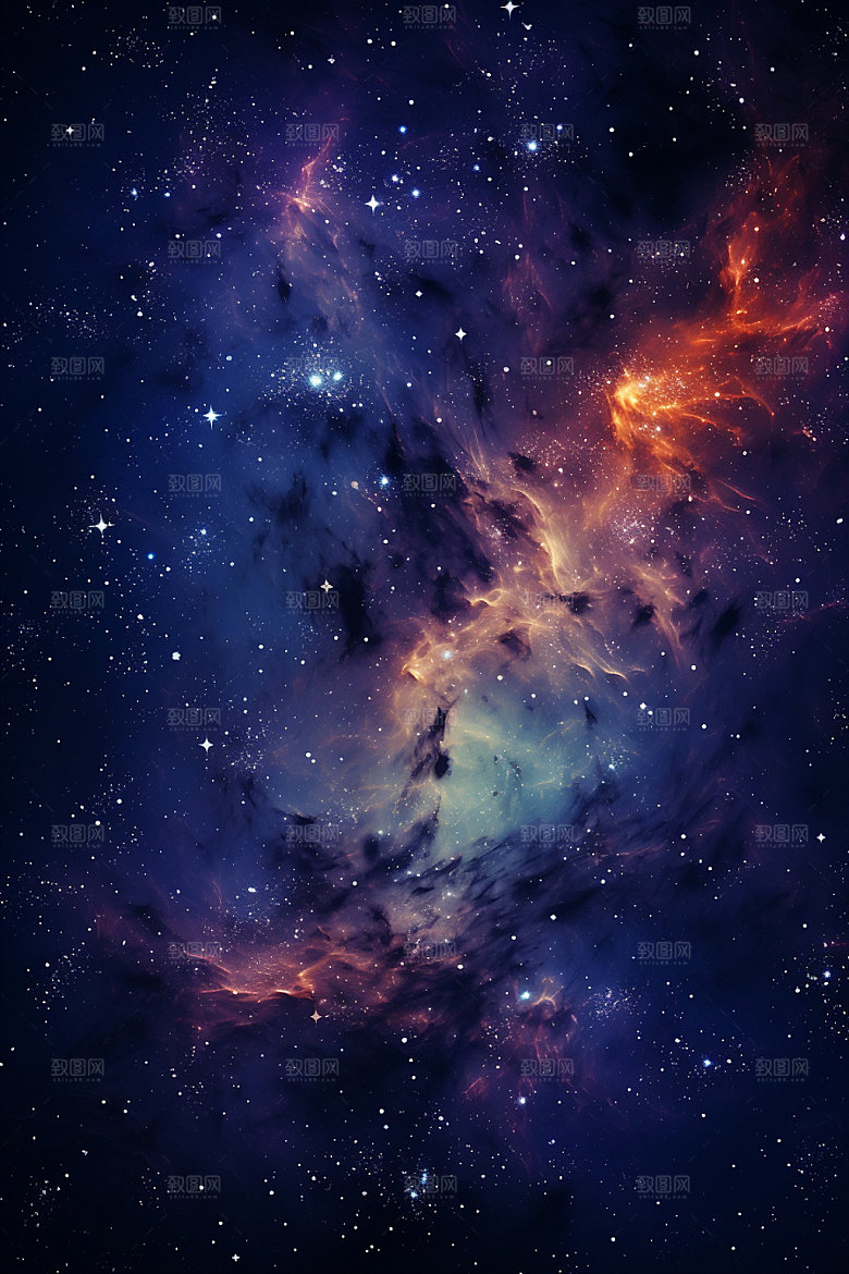 宇宙星空唯美星云素材