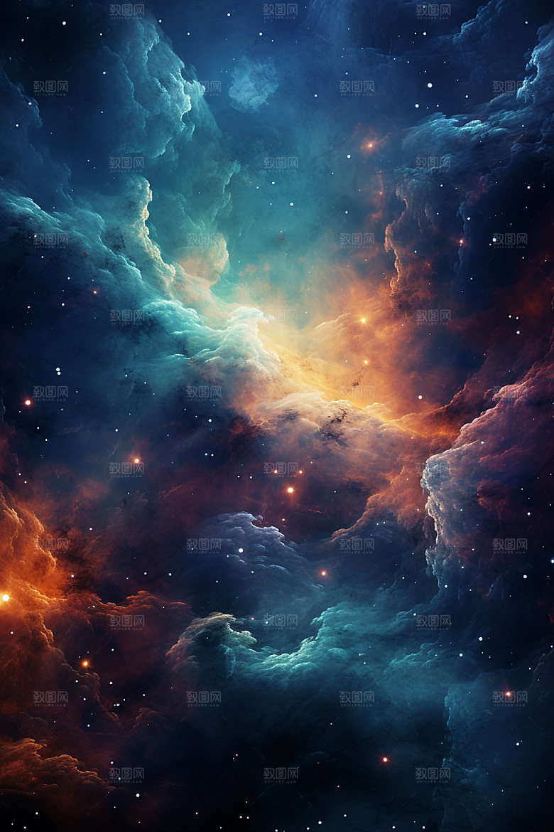 宇宙星空灿烂星云素材