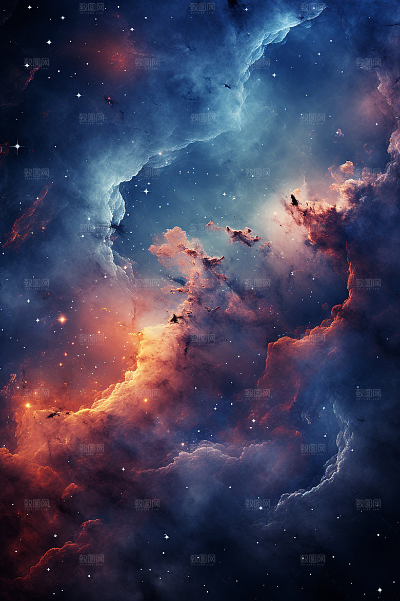 宇宙星空灿烂未来素材