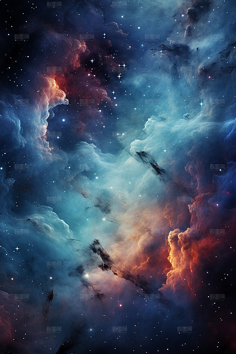 宇宙星空唯美夜空素材