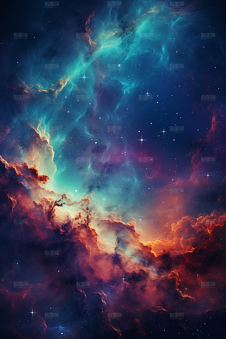宇宙星空唯美浪漫素材
