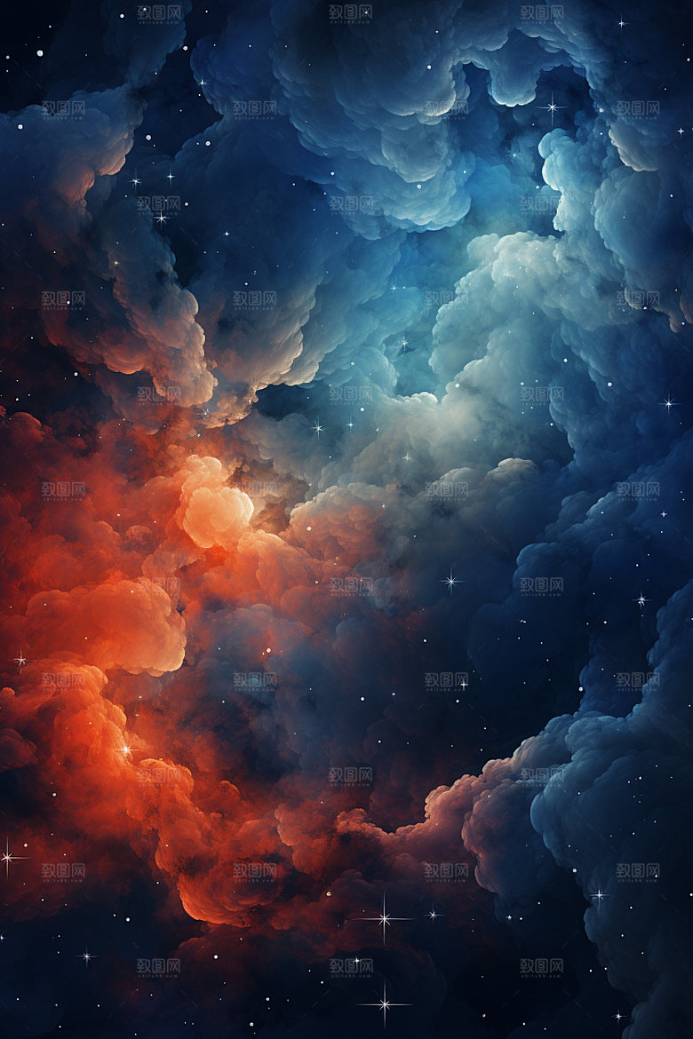 宇宙星空唯美夜空素材