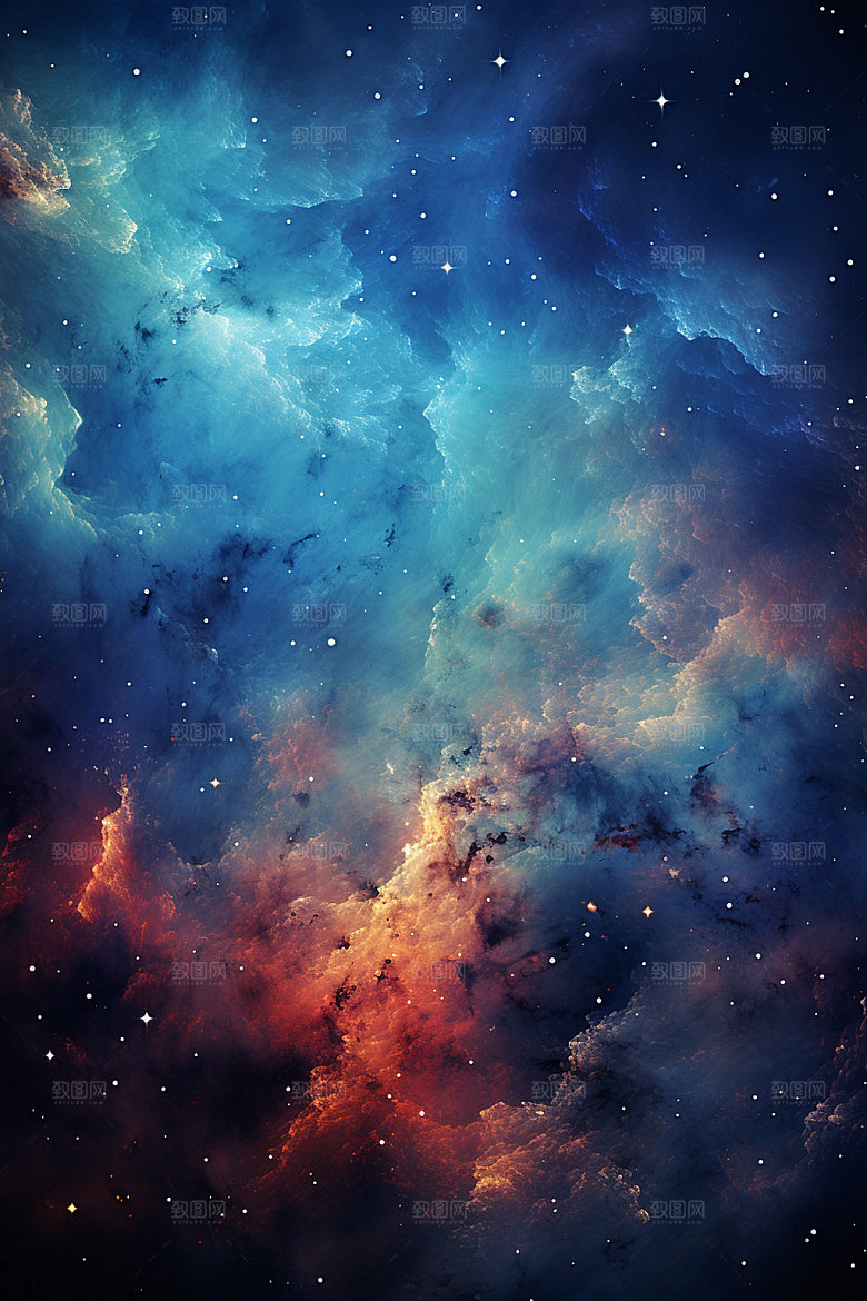 宇宙星空灿烂唯美素材